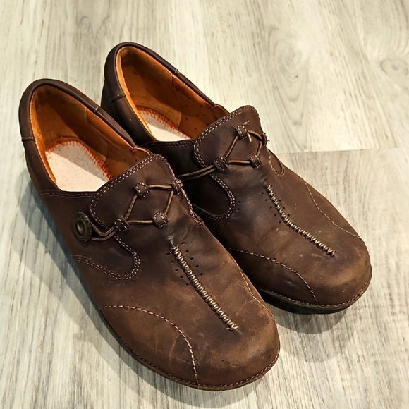 Re Structured Brown Loafers Slip-Ons Casual Comfort - Picture 1 of 3